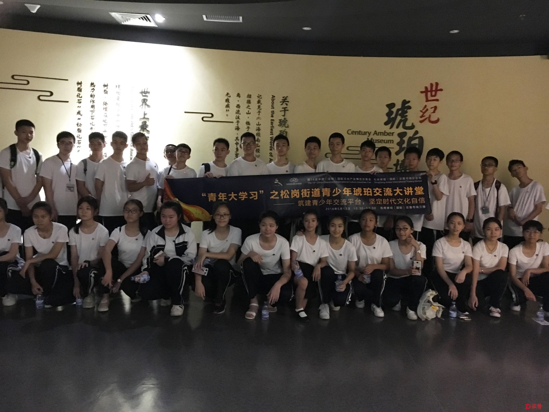 松岗组织团员青年开展学习琥珀知识大讲堂活动