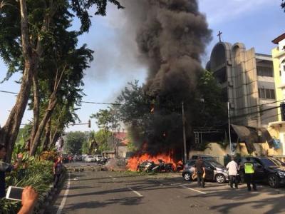 印尼教堂爆炸致10死41伤 暂无中国公民伤亡报告