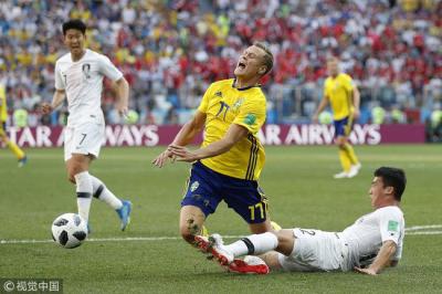 瑞典1:0韩国 为视屏裁判干杯