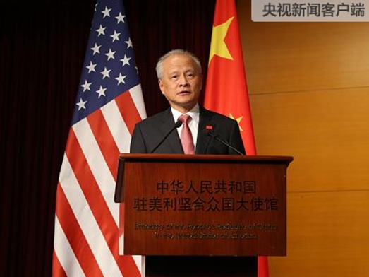 崔天凯：把中美关系搞好是我们的历史责任，没人有权搞坏