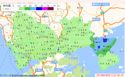 31日早晨至上午深圳仍然雨雨雨！出门避开这些地方