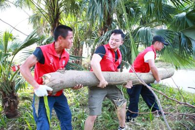 深圳湾边检站义工队积极组织开展灾后恢复工作