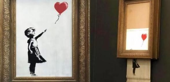 瞠目结舌！价值939万英镑名画拍卖成功瞬间竟自毁粉碎