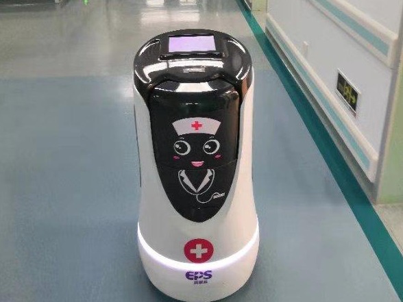 物流机器人深圳人民医院上岗！来认识下这个叫小易的家伙