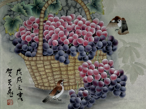 看展 | 硕果累累 尽在妙笔之中！贺天飞葡萄系列作品亮相深圳