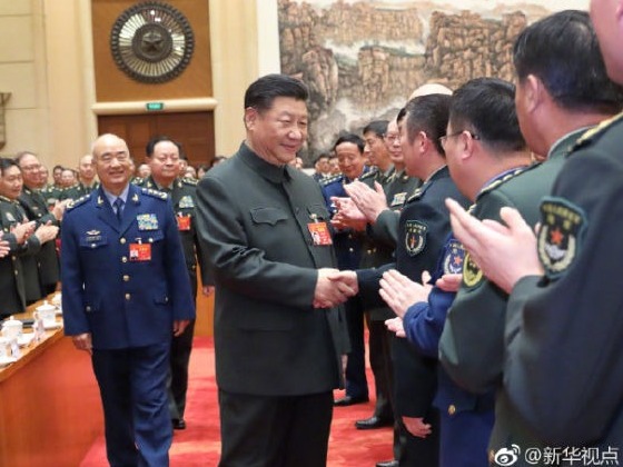 习近平出席解放军和武警部队代表团全体会议并发表重要讲话