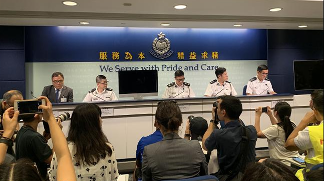 香港警方：暴徒行为变本加厉 8月9日至12日总计拘捕149人