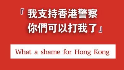 “我支持香港警察，你们可以打我了” 