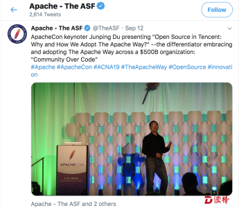 唯一受邀中国企业 腾讯亮相ApacheCon2019主会谈开源
