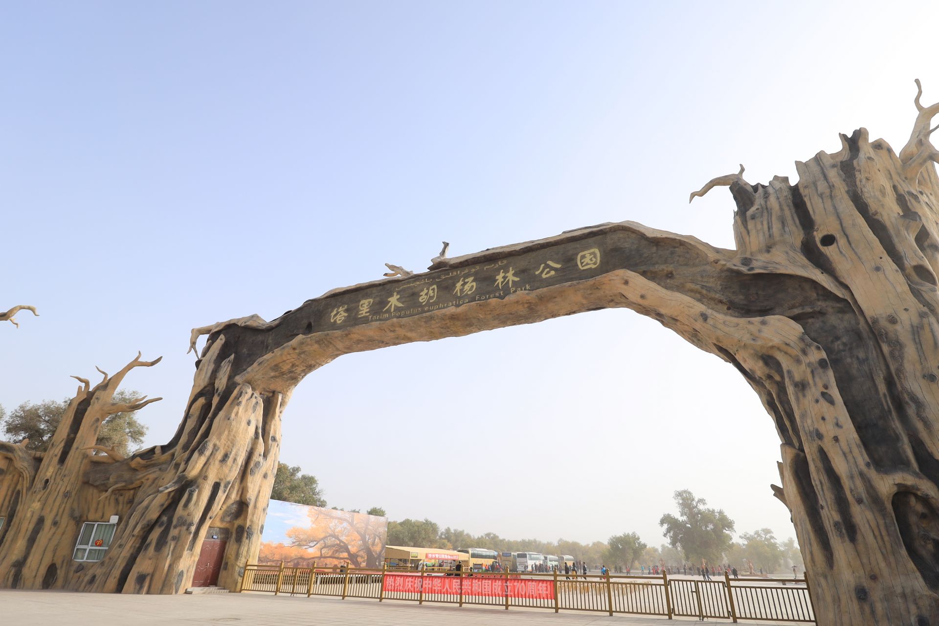一路向西，“深喀号·读特援疆旅游专列”抵达塔里木胡杨林公园