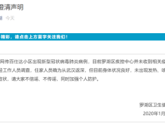 官方辟谣 | 网传深圳罗湖一小区出现新型冠状病毒肺炎病例，假的！