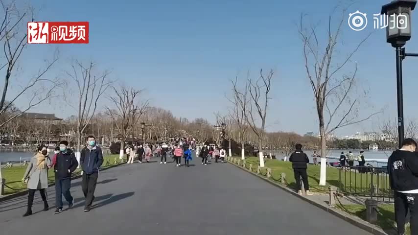 西湖春来早，口罩不能少！西湖断桥单日客流量超5000人