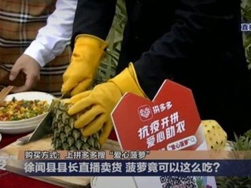 （重）30余万人拼多多围观县长做“吃播”：两小时售菠萝15万斤