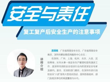 复工复产消防安全直播课今晚开播