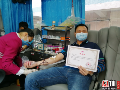 “义路抗疫，热血行动” 深圳龙岗复工园区员工踊跃义务献血 