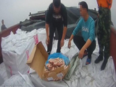 湛江海警局联合湛江海关打掉一走私团伙 查获案值约600万元冻品