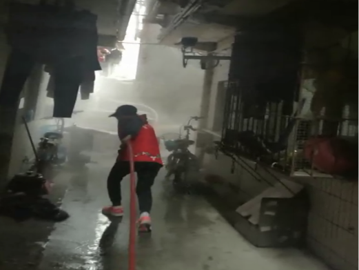 上门核查突遇火情 女网格员只身救险
