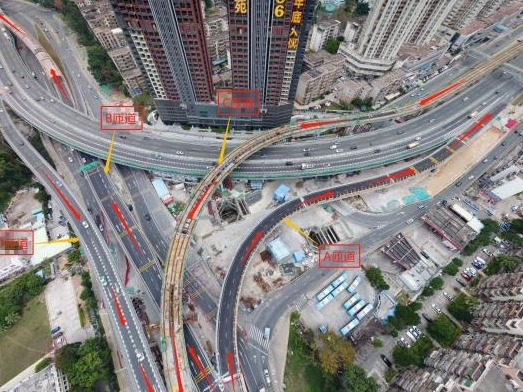 东湖立交工程A匝道15日晚通车，丹平快速将无缝对接布心路