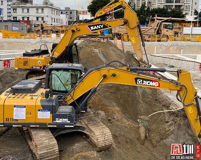 地铁8号线二期盐田食街站率先进入主体工程施工阶段