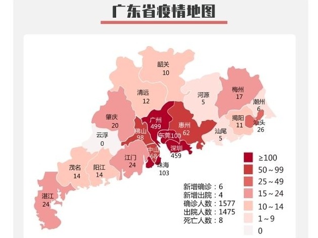 4月16日广东新增境外输入确诊病例1例 新增境内确诊5例