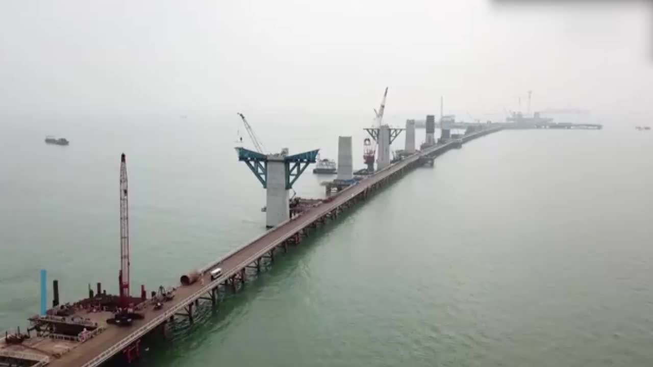 深中通道正加紧施工