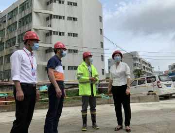 龙岗区领导率队检查横岗街道地质灾害隐患点及健康驿站管理情况         