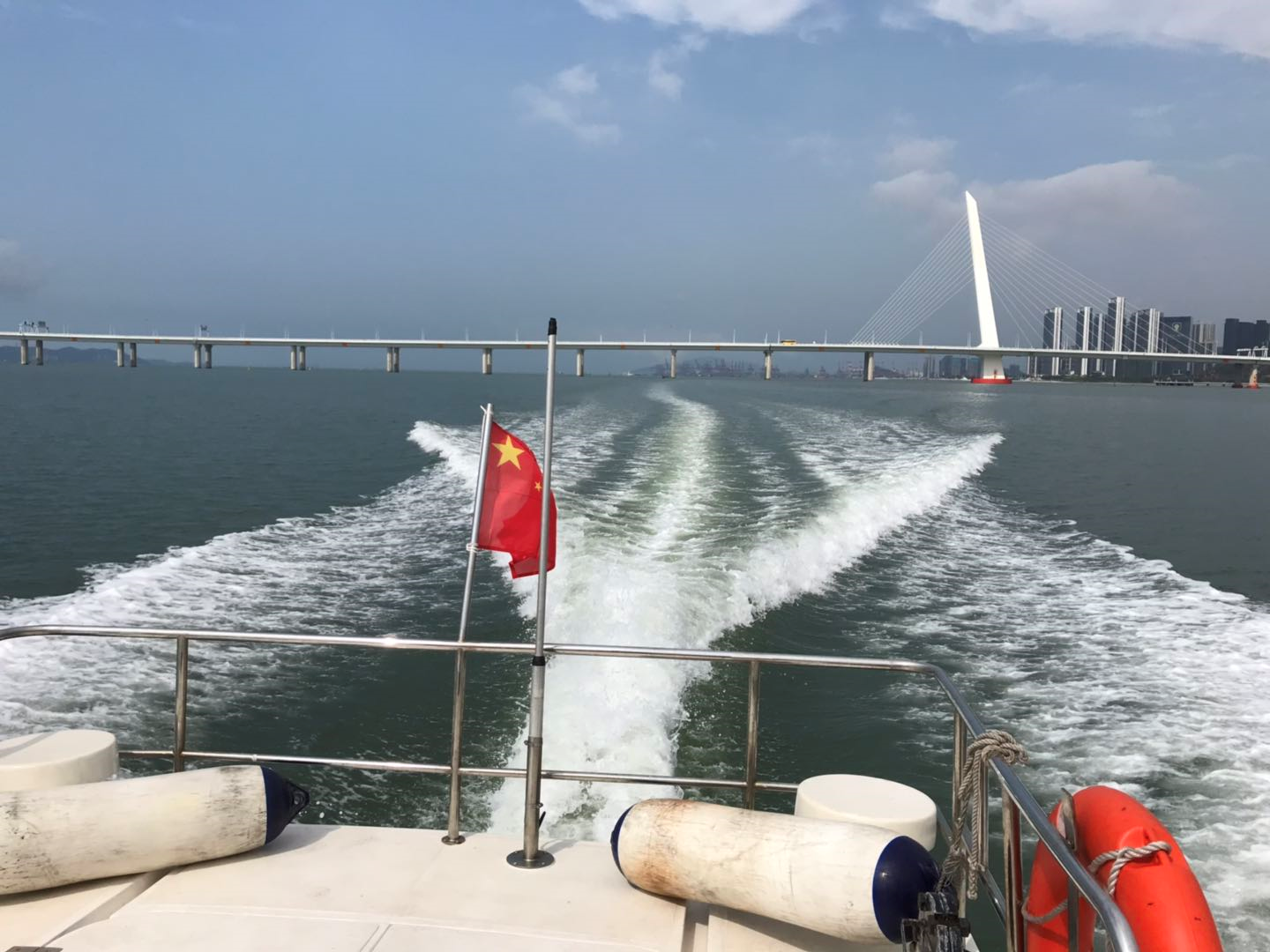 深圳湾内赤潮基本消退，蛇口渔港仍有残留