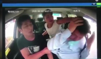 深圳的哥劝乘客系安全带被暴打 监控拍下全程