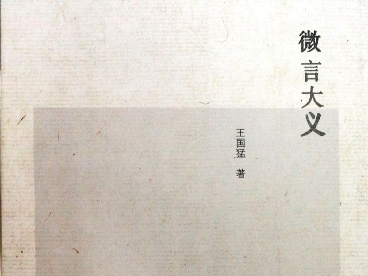 深圳作家王国猛新书《微言大义》出版：文简意深 言近旨远 