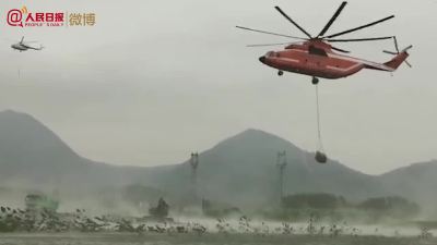 湖北启用大型直升机封堵溃口