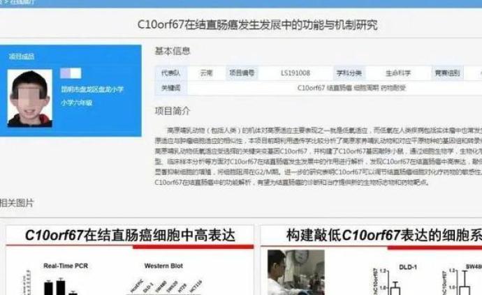 云南科协成立调查组调查“昆明小学生研究癌症获奖”