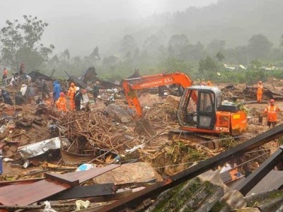 印度喀拉拉邦山体滑坡致18人死，52人失踪