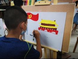 福南社区：“童心向党”主题绘画创作传承红色基因