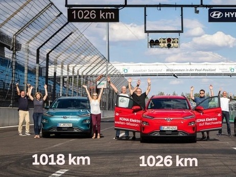 充一次电行驶1026公里 现代KONA EV刷新纯电车行驶纪录 