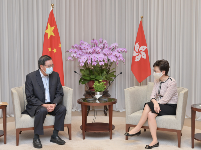 香港行政长官与立法会主席商讨现届立法会继续履行职责的安排