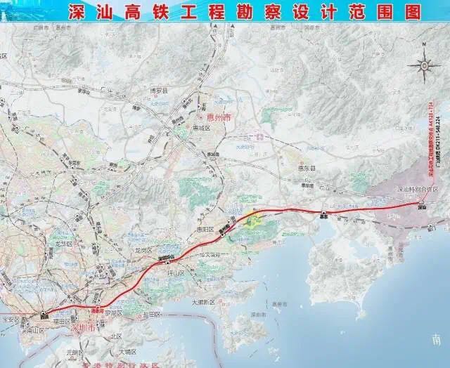 深圳10多分钟可到惠州！经过罗湖的这条跨市高铁线路图曝光！