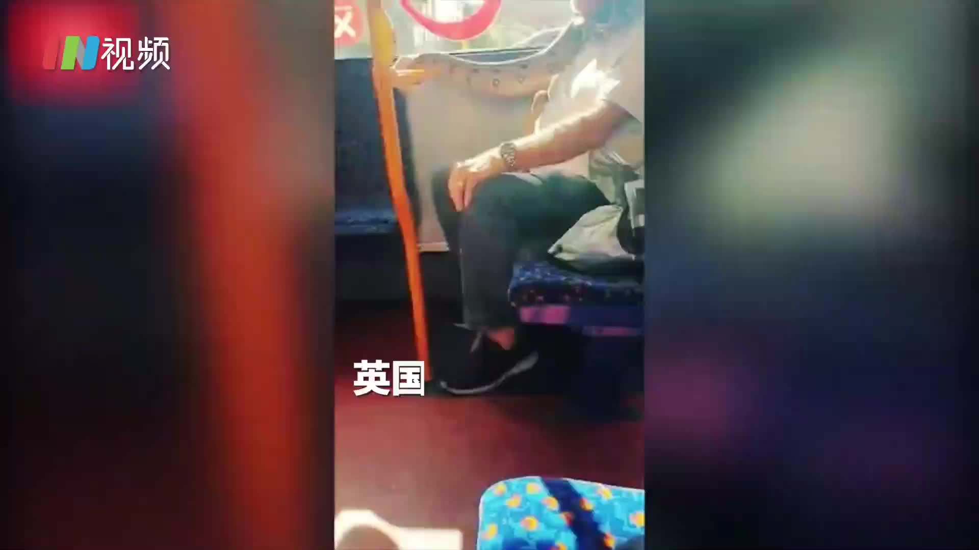 英国男子脖子上缠蛇坐公交 被当戴了蛇皮口罩