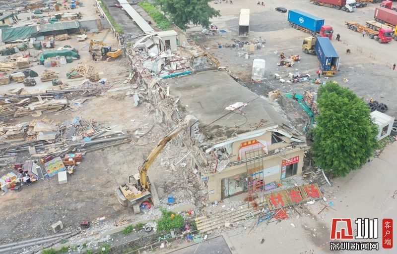 （龙岗）龙岗强制拆除违章建筑，近4万平方米土地恢复原貌