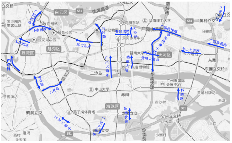 广州预计9月30日13时开启出城高峰，中心区15时将出现拥堵