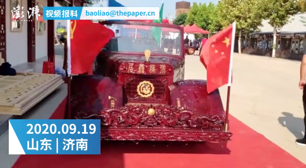 男子用3吨红木打造老爷车：榫卯结构，耗时15个月
