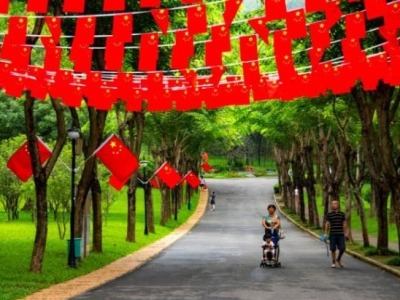10万面国旗+数不尽的花卉，深圳城管营造“双节”氛围