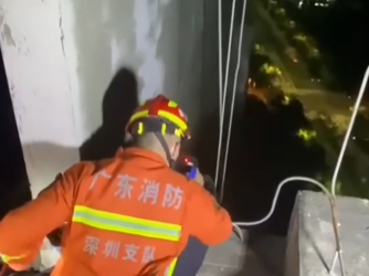 惊险！坪山两名施工人员被困23楼外墙高空