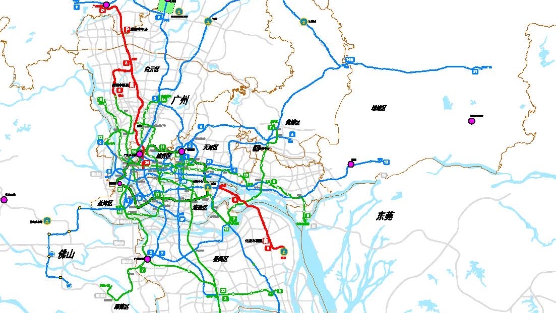 地铁24号线出炉，广州北站到纪念堂设18站