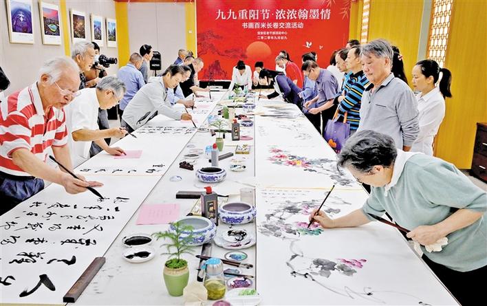挥毫抒壮志 泼墨绘山河！宝安老干部挥毫泼墨向深圳经济特区建立40周年献礼