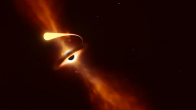 震撼！视频记录黑洞撕裂恒星瞬间