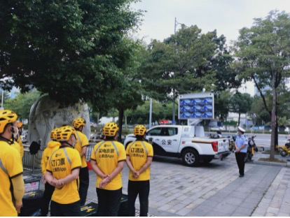 龙岗交警外卖骑手安全培训走进平湖