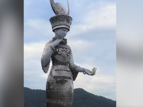 贵州一贫困县回应建88米苗族女神像：没有使用国家扶贫资金