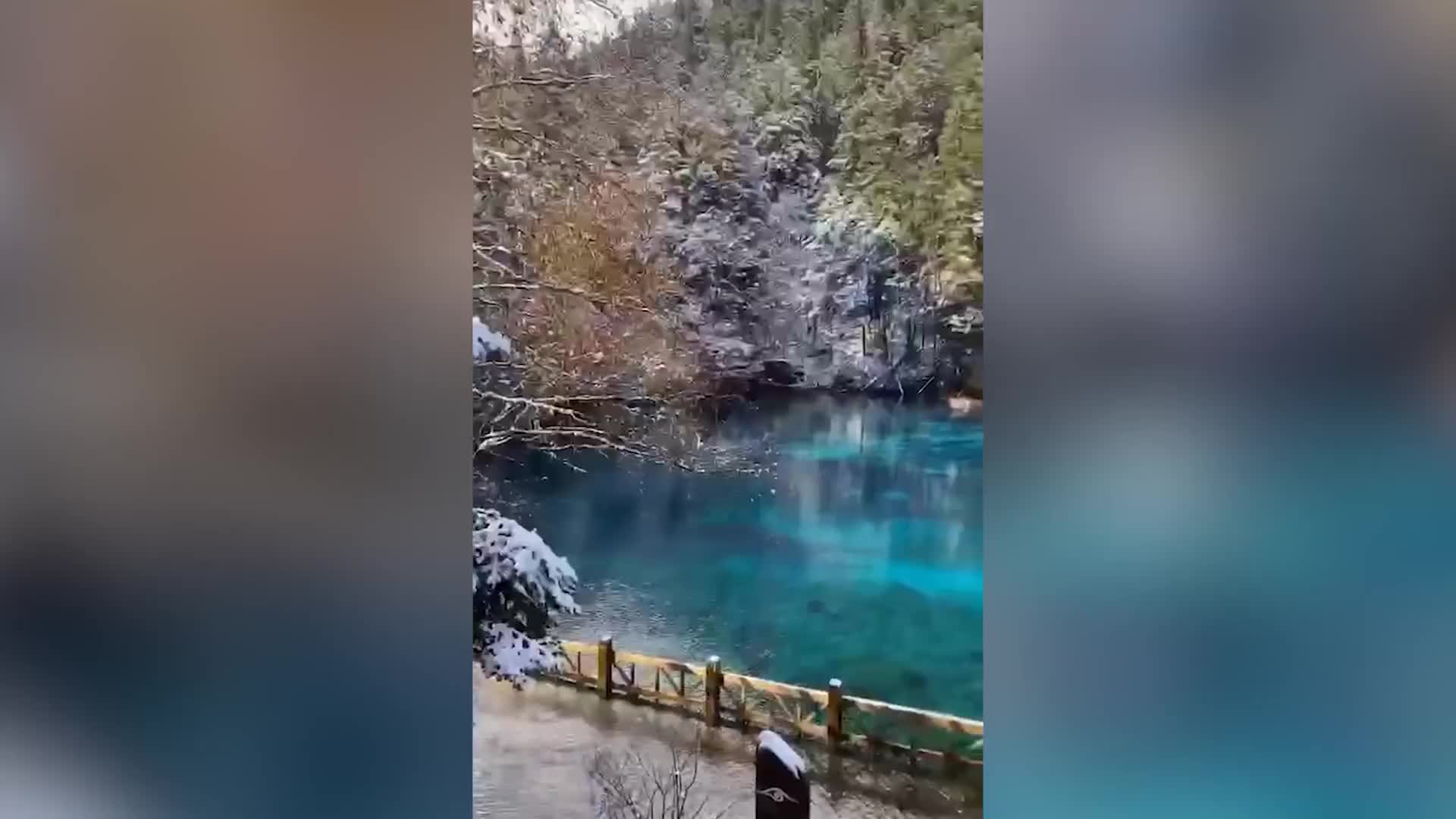 九寨沟落雪，“仙境”回来了！