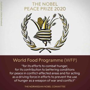 获诺贝尔和平奖，联合国世界粮食计划署强调和平与零饥饿目标