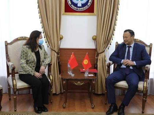 中国驻吉尔吉斯斯坦大使与吉新任外长举行会见